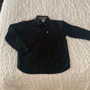 Black Volcom button down shirt Boys Medium